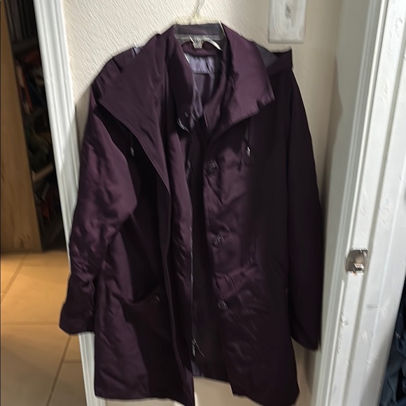 Gallery New York Purple Hooded Coat - Picture 1 of 5